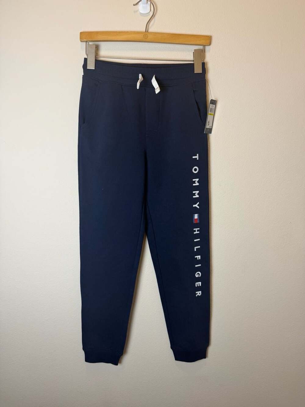 Tommy Hilfiger Logo Sweatpants Size M/M/M (12/14) Navy Blue